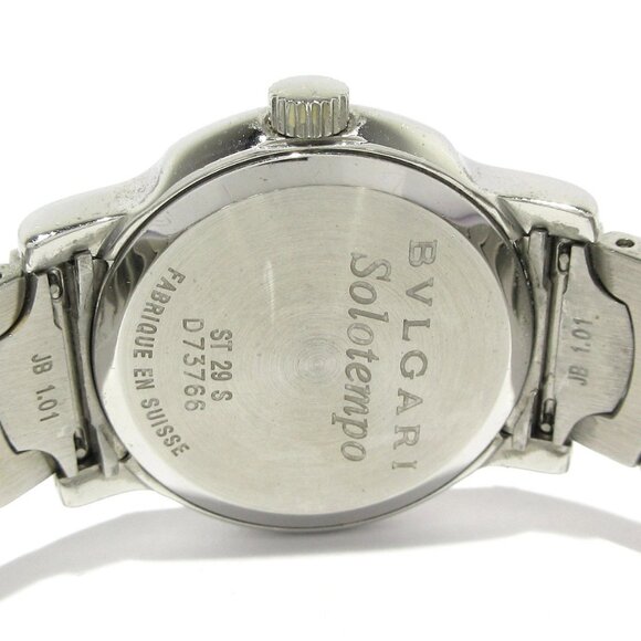 Auth BVLGARI Solotempo ST29S D***** Silver Unisex Wrist Watch - Picture 9 of 11